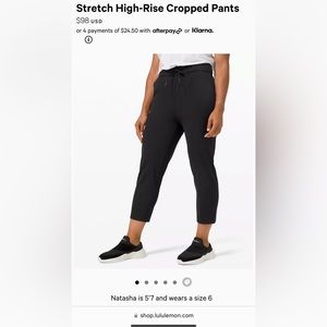 On the fly Lululemon crop pants